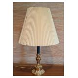 LL - Brass Table Lamp with Pleated Shade