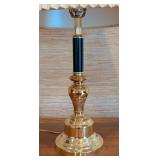 LL - Brass Table Lamp with Pleated Shade
