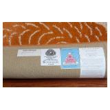 LL - Pair of Pottery Barn Kaley Wool Rugs 5x8 and 3x5 Floral Orange