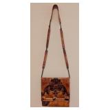 UL - Susan Riedweg Tooled Leather Purse with Wood Accents
