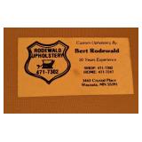 UL - Vintage Plaid Upholstered Armchair with Curved Wooden Frame