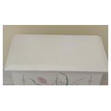 UL - White Decorative Cabinet with Floral Painted Doors
