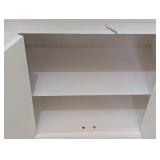 UL - White Decorative Cabinet with Floral Painted Doors