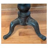 UL - Vintage Needlepoint Piano Stool with Cast Iron Base