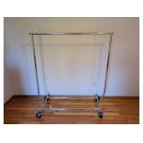 UL - Adjustable Chrome Garment Rack on Wheels