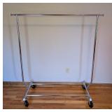 UL - Adjustable Chrome Garment Rack on Wheels
