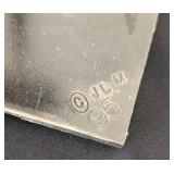 K - Pair of JLM 1995 Handcrafted Metal Jewelry Stands with Heart Detail