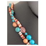 DR - Chan Luu 16in Multi-Strand Beaded Necklace with Gemstone Accents