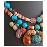 DR - Chan Luu 16in Multi-Strand Beaded Necklace with Gemstone Accents