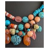 DR - Chan Luu 16in Multi-Strand Beaded Necklace with Gemstone Accents