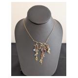 DR - Alexis Bittar 15 inch Necklace with Gemstone Drops and Branch Design