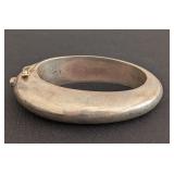 DR - Heavy Sterling Silver Oval Bracelet with Clasp