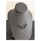 DR - Chan Luu Sterling Silver Necklace with Black Faceted Beads