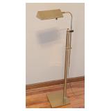 UL - Adjustable Brass Floor Lamp with Square Base