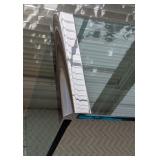 DR - Modern Glass Console Table with Chrome Accents