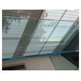 DR - Modern Glass Console Table with Chrome Accents