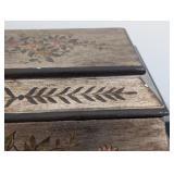 ML - Set of 3 Decorative Trinket and Jewelry Boxes Ardley Hall Painted Floral and Ornate Gold Designs