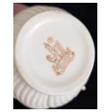 ML - Vintage Belleek Ireland Cream Porcelain Vase and Creamer Set