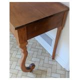 ML - Vintage Victorian Style Wooden Console / Hall Table with Drawer and Curved Legs
