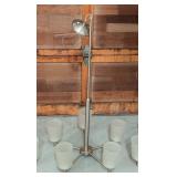 ML - Set of 3 Brushed Nickel Light Fixtures with Frosted Glass Shades