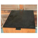 G - Wood and Metal 3-Drawer Office File Cabinet on Casters