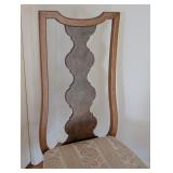 LR - Vintage Upholstered Accent Chair with Decorative Back and Cabriole Legs