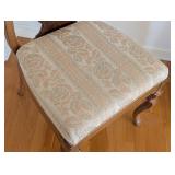 LR - Vintage Upholstered Accent Chair with Decorative Back and Cabriole Legs