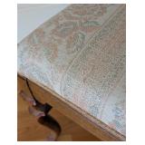 LR - Vintage Upholstered Accent Chair with Decorative Back and Cabriole Legs