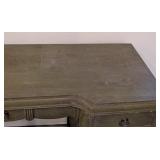 G - Vintage Green Painted Wooden Vanity Desk with Drawers