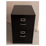G - Black 2-Drawer Metal File Cabinet