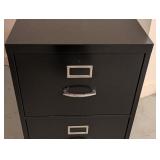 G - Black 2-Drawer Metal File Cabinet