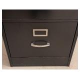 G - Black 2-Drawer Metal File Cabinet