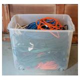 G - Large Tote of Mixed Extension Cords