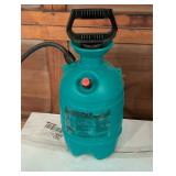 G - Lawn and Garden Tools Lot Including Spreader, Sprayer, Netting, and Lawn Cart