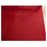 G - Red Metal Utility Cart with Two Shelves and Casters