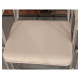 G - Eez-In Folding White Vinyl and Aluminum Boat Chair with Marlin Design