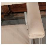 G - Eez-In Folding White Vinyl and Aluminum Boat Chair with Marlin Design