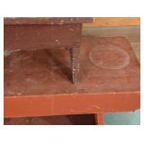 G - Vintage Wood Bench and Small Stool