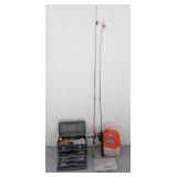 G - Assorted Fishing Gear with 2 Rods, Tackle Boxes, and Accessories