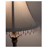 ML - Ornate Table Lamp with Fabric Shade and Decorative Base