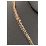 DR - Alexis Bittar Mixed Chain Necklace with Bead and Tassel Pendant