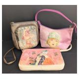 ML - Set of 3 Icon Leather Handbags with Artistic Designs