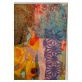 ML - Pat Scheurich Signed Abstract Mixed Media Painting 