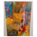 ML - Pat Scheurich Signed Abstract Mixed Media Painting 
