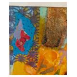 ML - Pat Scheurich Signed Abstract Mixed Media Painting 