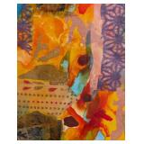 ML - Pat Scheurich Signed Abstract Mixed Media Painting 