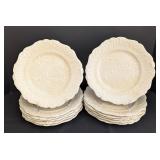 ML - Set of 12 Vintage Ridgway Old Ivory Bedford Ware 9-Inch Plates England
