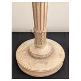 ML - Traditional Table Lamp with Pleated Shade and Distressed Base