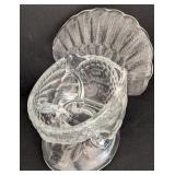 ML - Vintage L. E. Smith Handmade Glass Turkey Covered Dish
