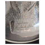 ML - Vintage L. E. Smith Handmade Glass Turkey Covered Dish